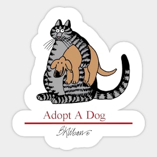 B kliban cat & dog Sticker